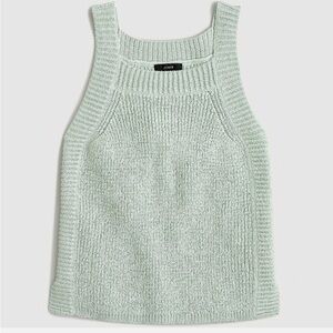 J Crew NWT  Knit Sweater Tank in Cool Moss Green Size L
